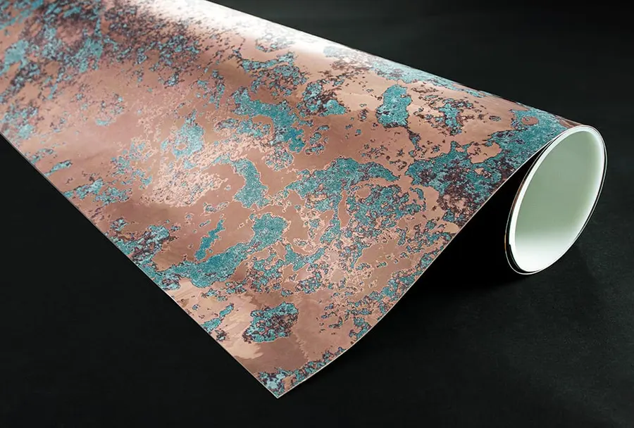 Antique Copper Mirror — Marble & stone decorative window film for Calgary glass