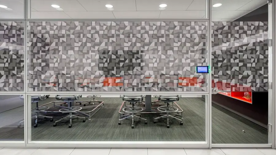 Block by Designtex — Geometric decorative window film for Calgary glass