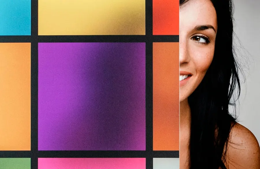 Colored Squares — More designs decorative window film for Calgary glass