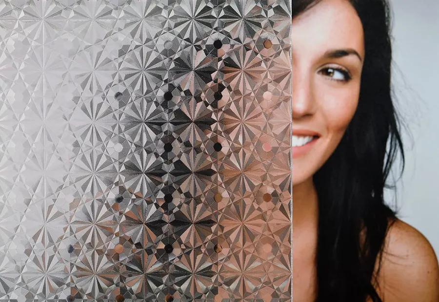 Cut Glass Facets — Geometric decorative window film for Calgary glass