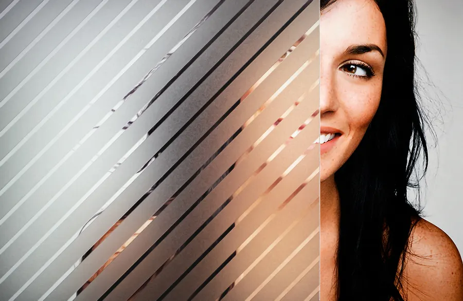 Diagonal Stripes 716 — Lines & stripes decorative window film for Calgary glass