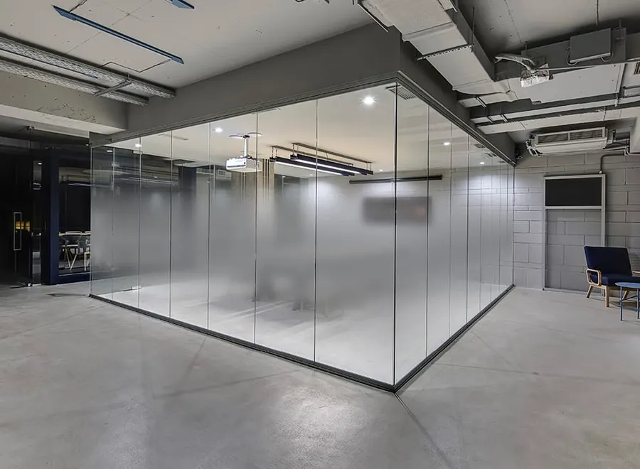 Dual Misty Frost Gradient — Gradients & fades decorative window film for Calgary glass