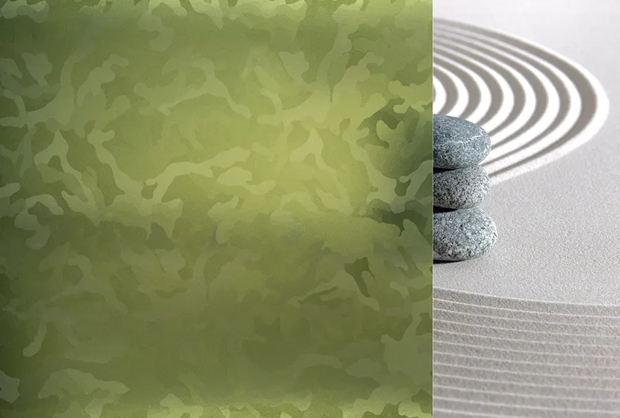 Forest Camo — Frosted patterns decorative window film for Calgary glass