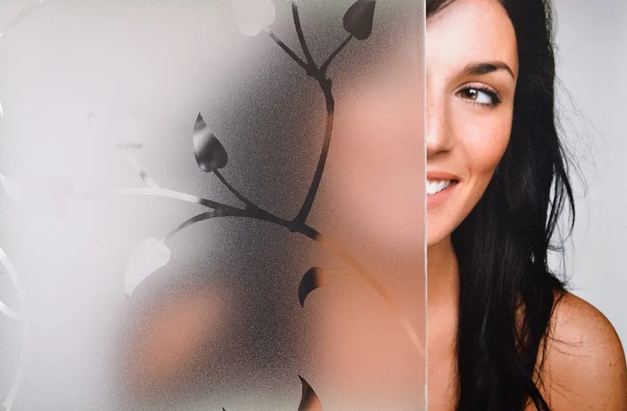 Frosted Fall 48 — Nature decorative window film for Calgary glass