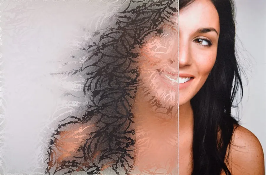 Frosted Glue Chip — Nature decorative window film for Calgary glass
