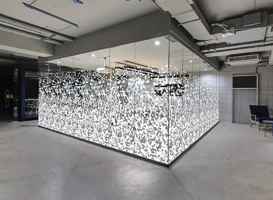 Honeycomb Gradient — Gradients & fades decorative window film for Calgary glass