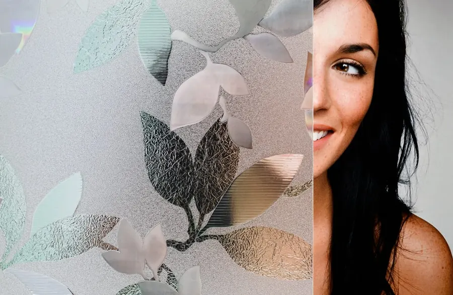 Mint Bouquet — Nature decorative window film for Calgary glass