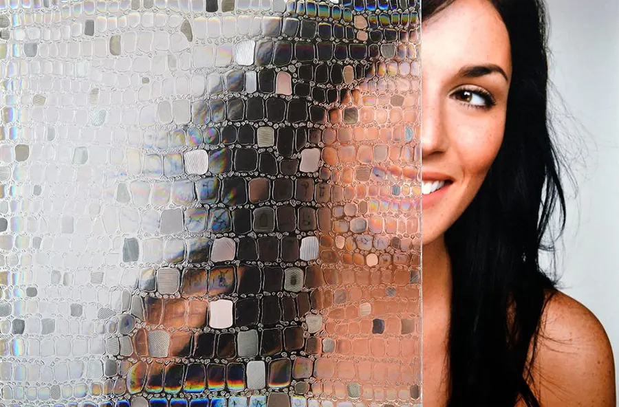 Pebbles Static Cling — Ice glass decorative window film for Calgary glass