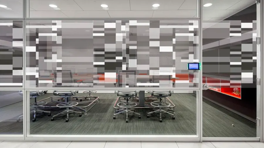 Pixel by Designtex — Geometric decorative window film for Calgary glass