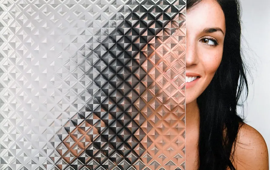 Prism Static Cling — Diamonds decorative window film for Calgary glass