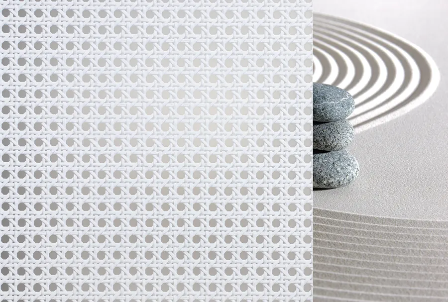 Rattan Matte — Textile & woven decorative window film for Calgary glass