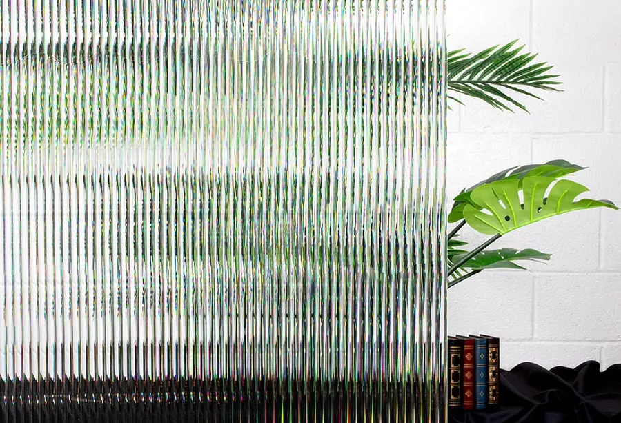 Reeded Glass 1/4" — More designs decorative window film for Calgary glass