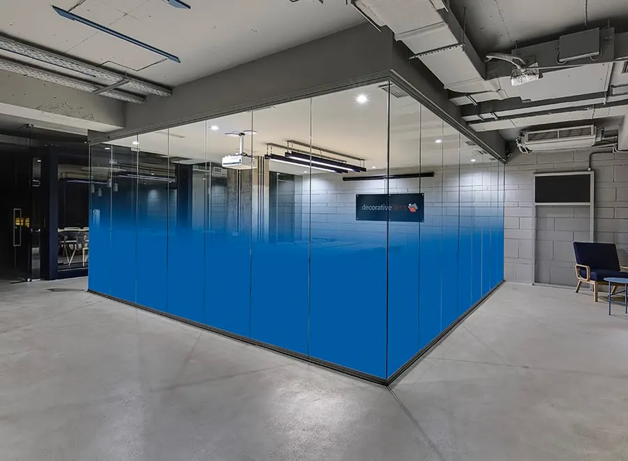 Sapphire Dot Gradient — Gradients & fades decorative window film for Calgary glass