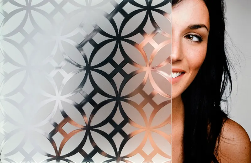 Glazed Circles — Geometric decorative window film for Calgary glass