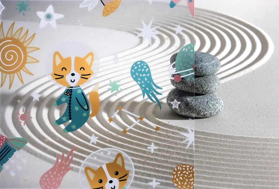 Space Cats Clear — More designs decorative window film for Calgary glass