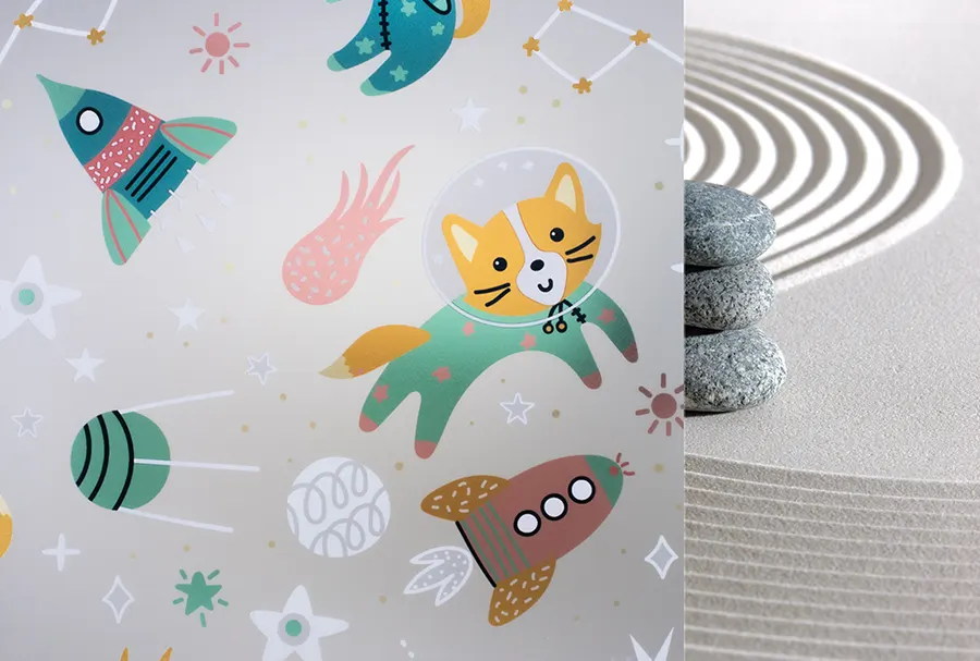 Space Cats Frosted — More designs decorative window film for Calgary glass