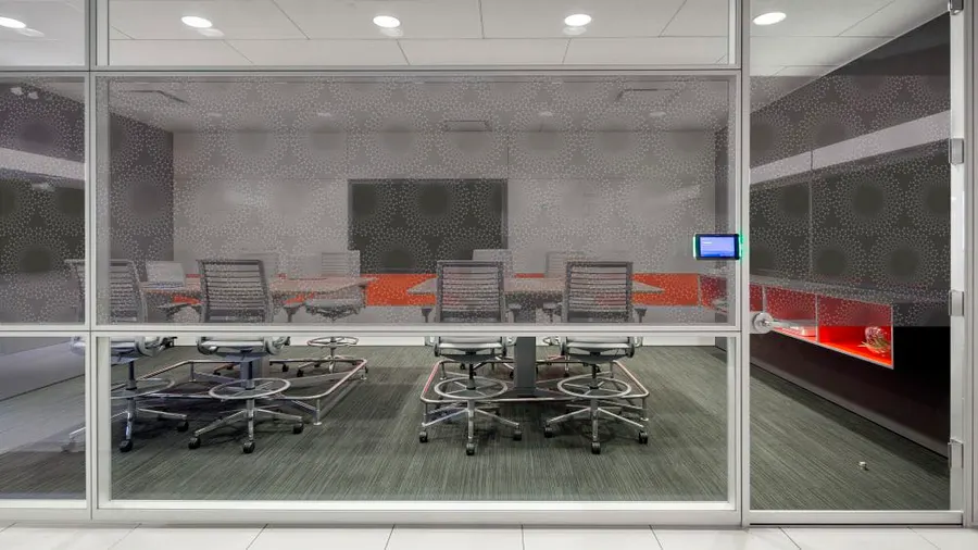 Sunburst by Designtex — Geometric decorative window film for Calgary glass