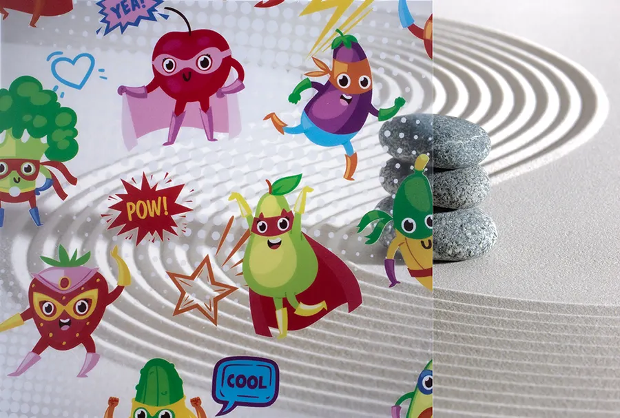 Super Foods Clear — More designs decorative window film for Calgary glass