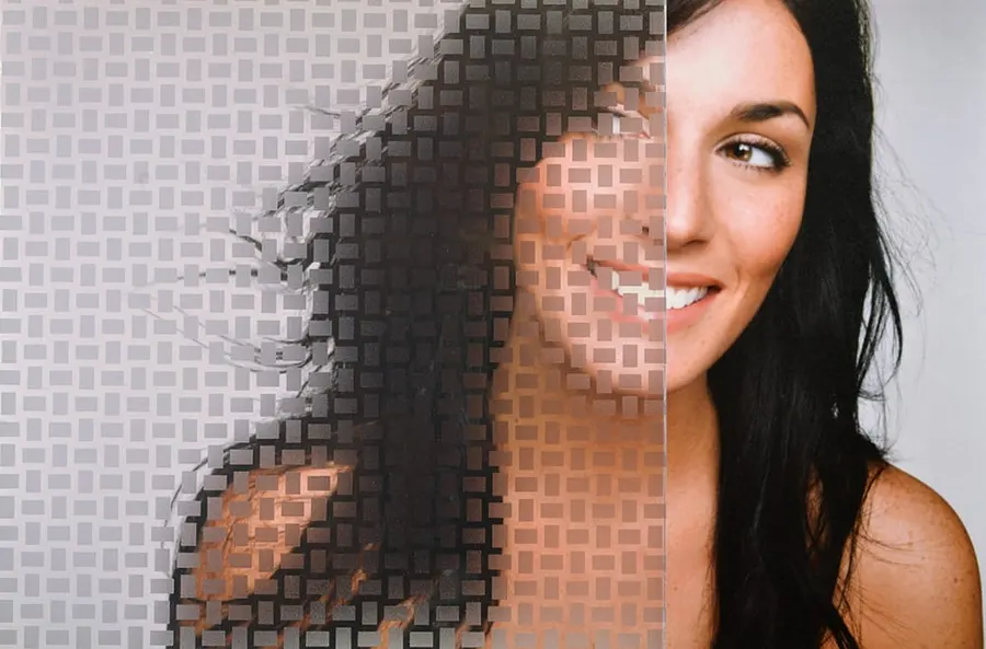 Frosted Rectangles — Frosted patterns decorative window film for Calgary glass