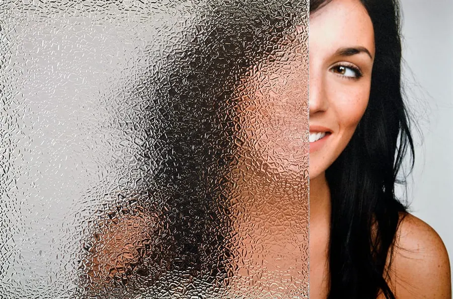 Cut Glass Drops — Organic decorative window film for Calgary glass