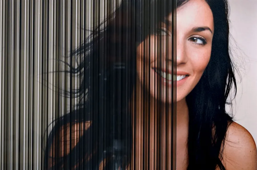 Bronze Random Lines — Lines & stripes decorative window film for Calgary glass