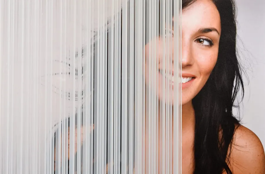 White Random Lines — Lines & stripes decorative window film for Calgary glass