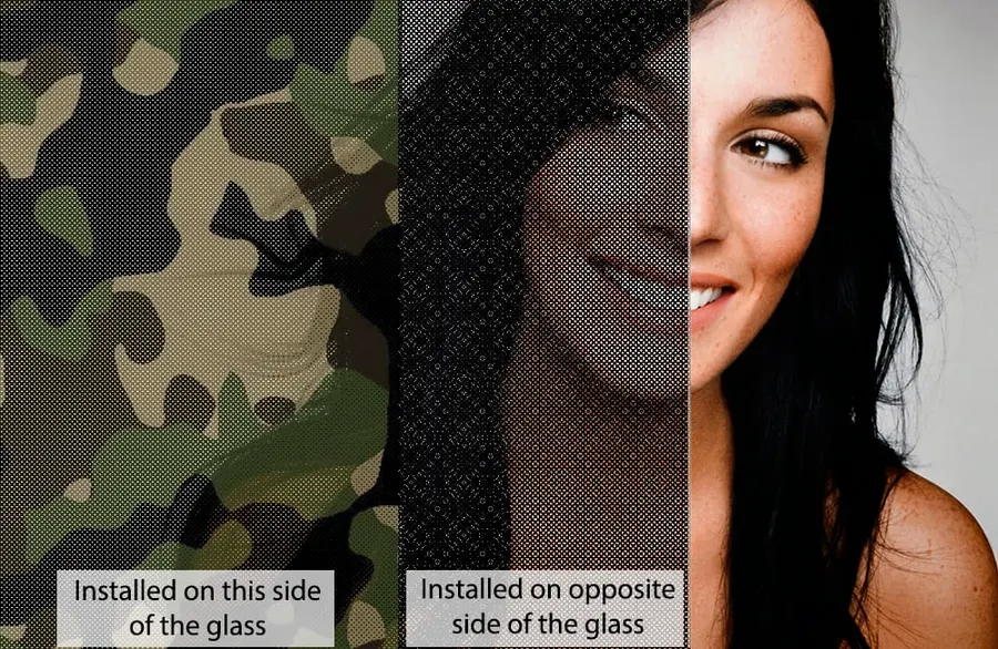 One Way Camouflage — Specialty films decorative window film for Calgary glass
