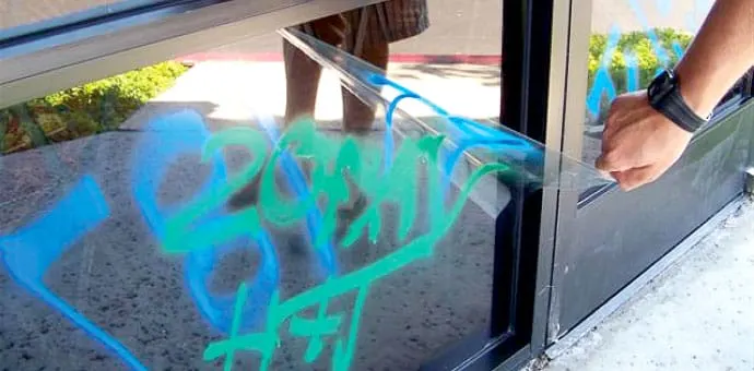 Anti Graffiti — Specialty films decorative window film for Calgary glass