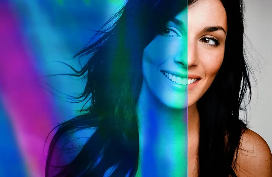 Aurora Dichroic Film - Adhesive & SR Coating — Dichroic & colour-shift decorative window film for Calgary glass