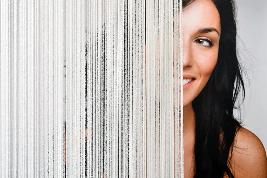 Organic Strie — Textile & woven decorative window film for Calgary glass