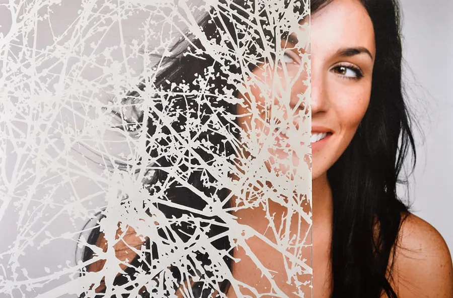 White Spring Buds — Nature decorative window film for Calgary glass