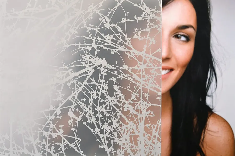 Matte Spring Buds — Nature decorative window film for Calgary glass