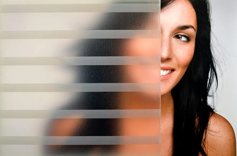 Acid Etch Stripes — Lines & stripes decorative window film for Calgary glass