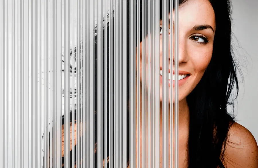 EtchNWhite Random Lines — Lines & stripes decorative window film for Calgary glass