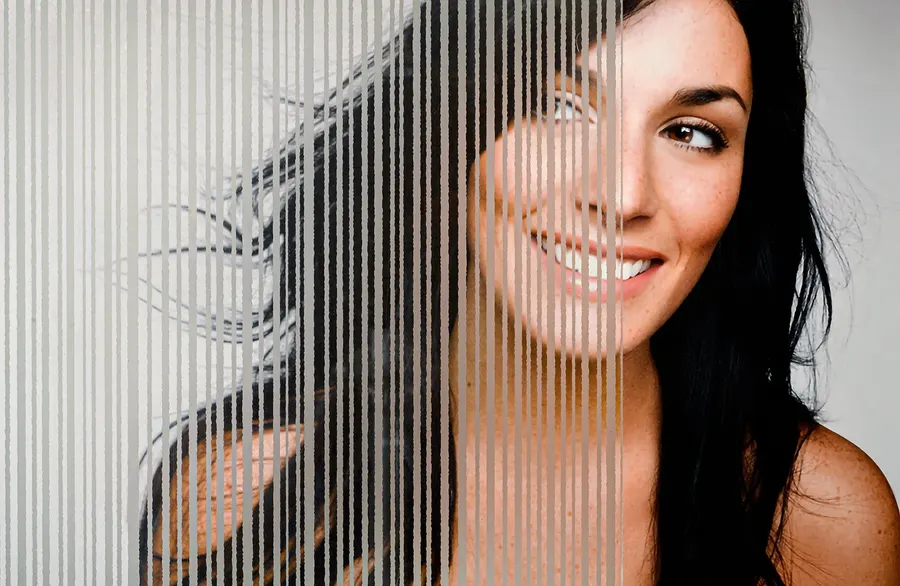 Organic Etch Stripes — Lines & stripes decorative window film for Calgary glass