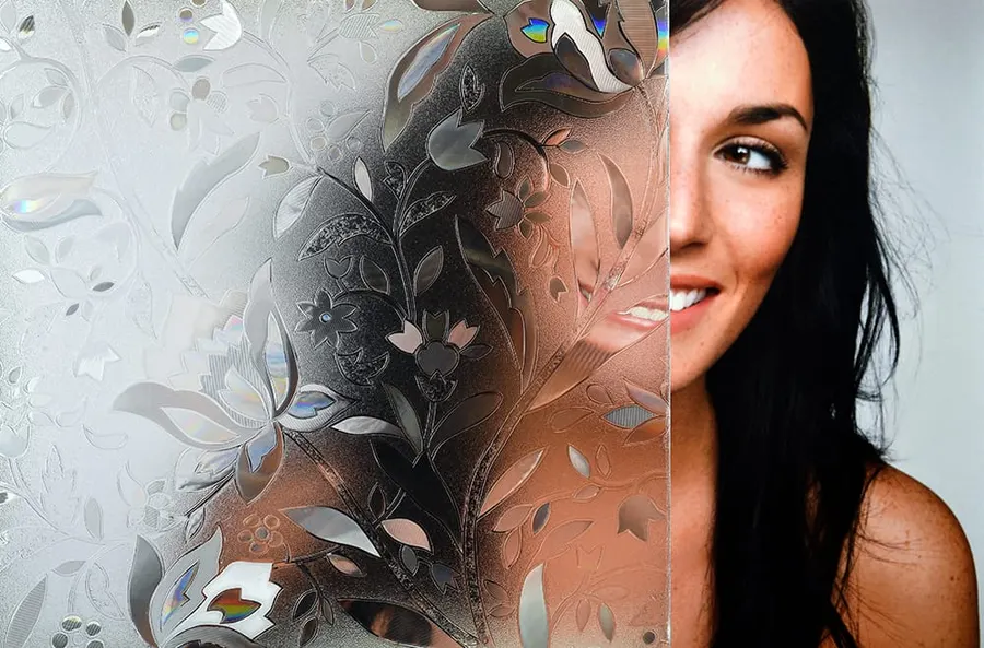 Flowers Static Cling — Nature decorative window film for Calgary glass