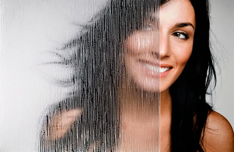 Fizzle Rain Static Cling — Ice glass decorative window film for Calgary glass