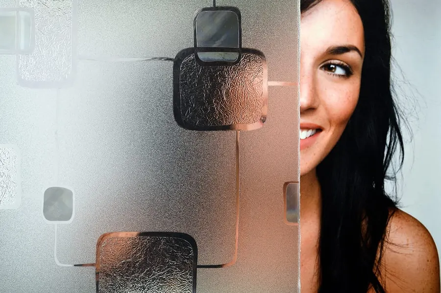 Ambit — Geometric decorative window film for Calgary glass