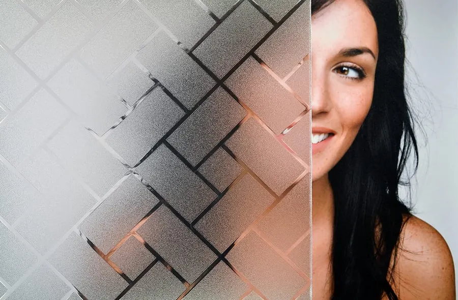 Inclined Cell — Frosted patterns decorative window film for Calgary glass