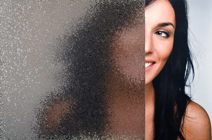 Black Ice Chip — Ice glass decorative window film for Calgary glass