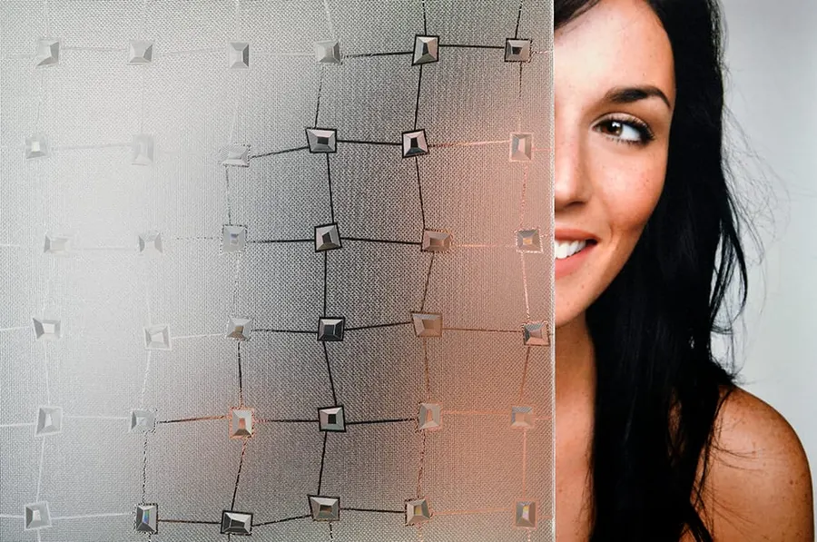 Cut Glass Diamonds — Geometric decorative window film for Calgary glass