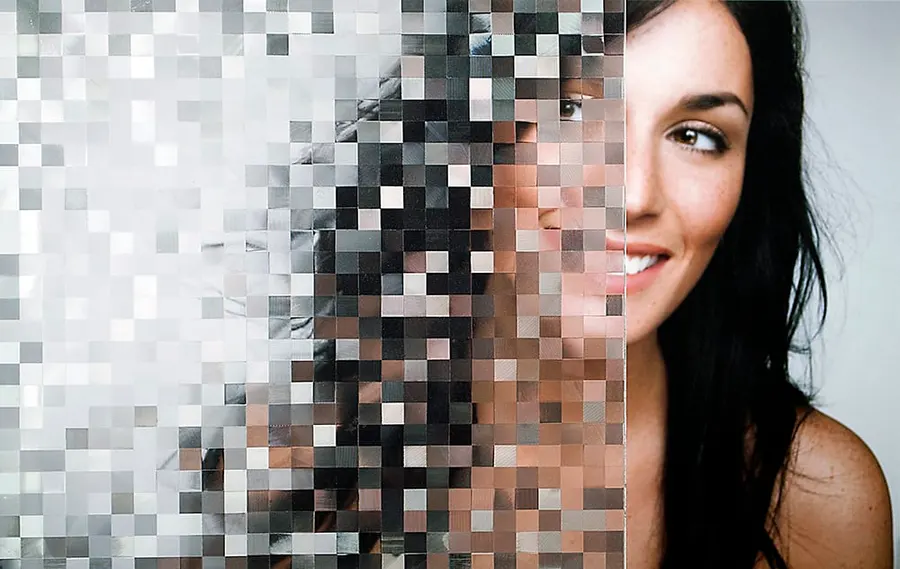 Checker — Geometric decorative window film for Calgary glass