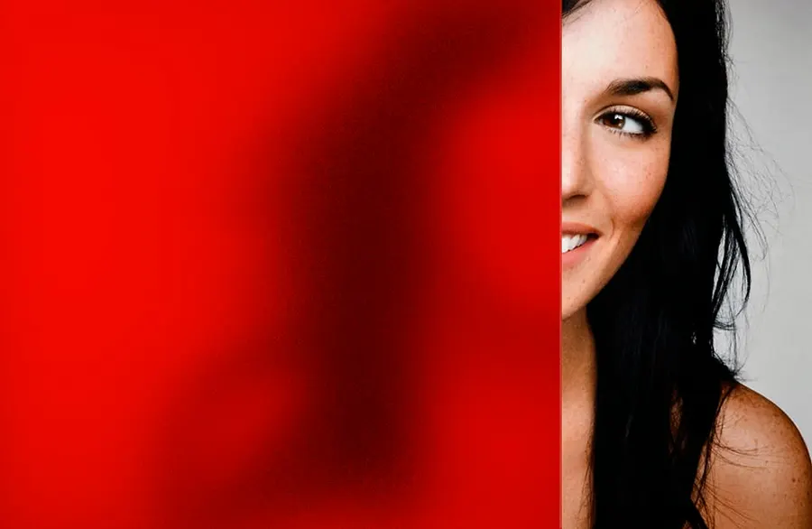 Light Red Sand Blast — Coloured frost decorative window film for Calgary glass