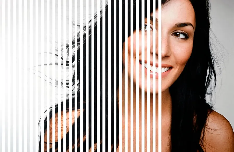 White Stripe 1/8" — Lines & stripes decorative window film for Calgary glass