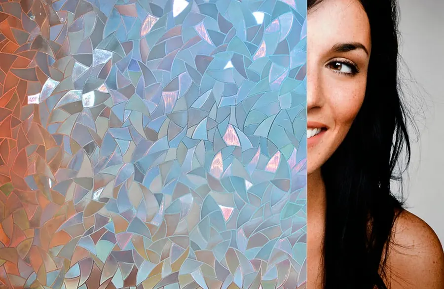 DichroShards — Dichroic & colour-shift decorative window film for Calgary glass