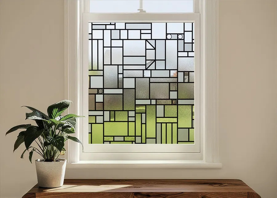 SXEG-3464-UG Glencoe Stained Glass — More designs decorative window film for Calgary glass