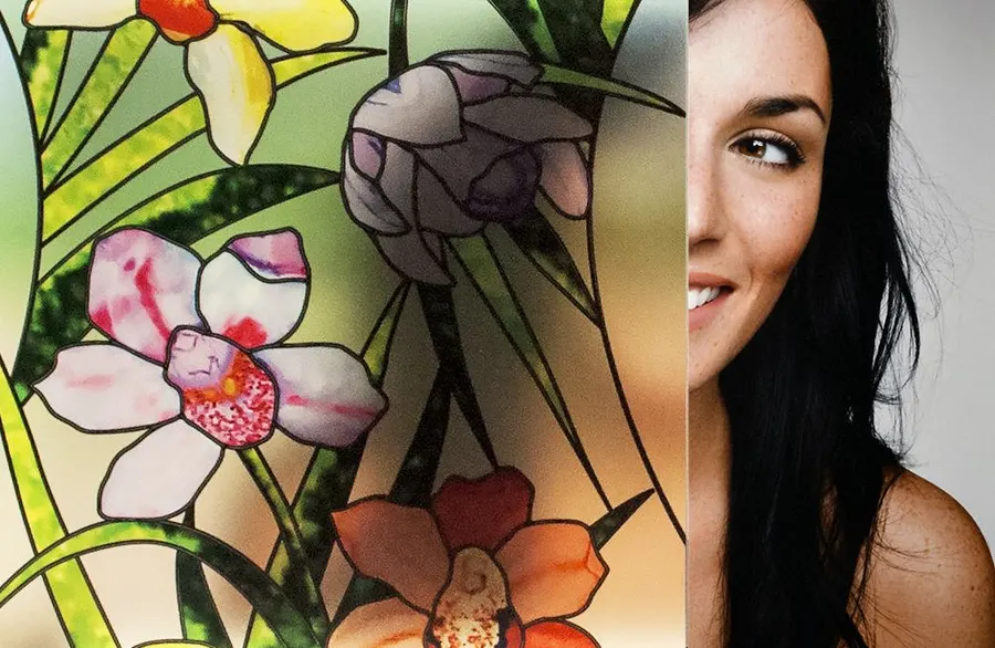 Stained Glass Flowers — More designs decorative window film for Calgary glass