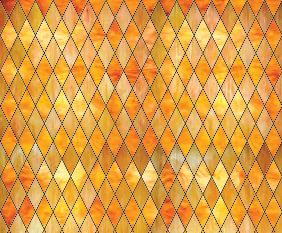 Yellow Diamond Stained Glass - Opalescent — More designs decorative window film for Calgary glass