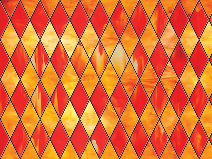 Ruby Diamond Stained Glass - Opalescent — More designs decorative window film for Calgary glass