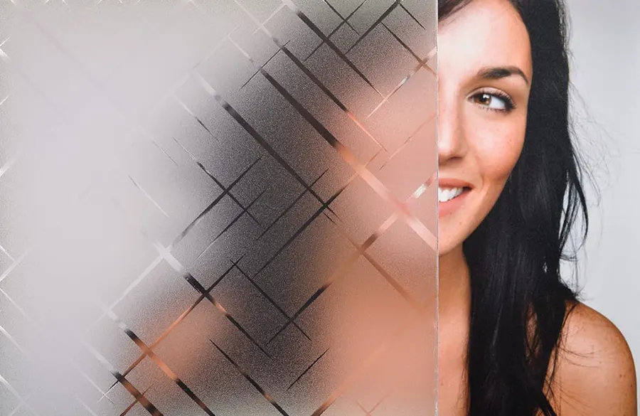 Thatch Frost — Frosted patterns decorative window film for Calgary glass